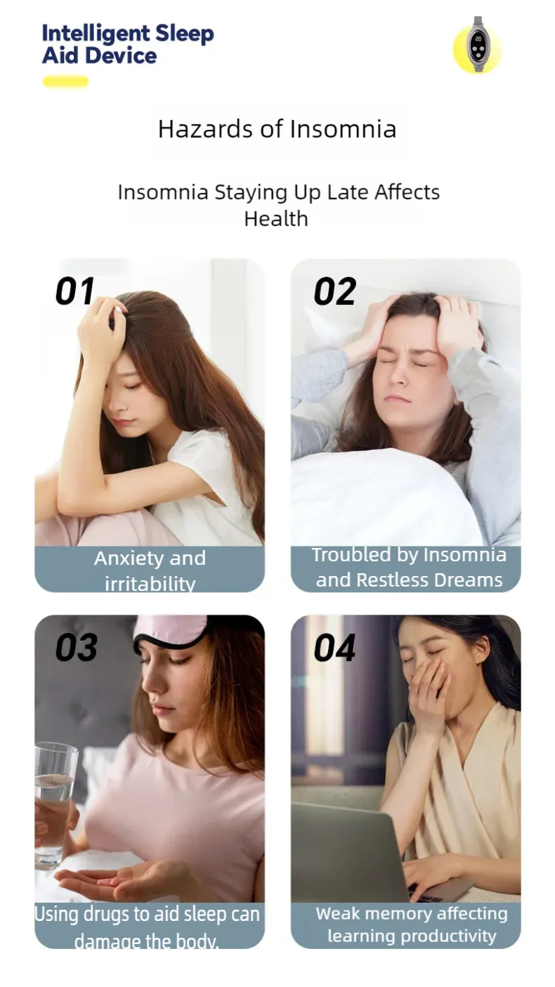 Microcurrent Handheld Sleep Aid Device for Insomnia and Anxiety
