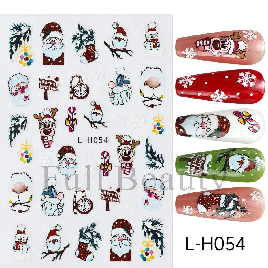 Christmas Cartoon Nail Art Decals
