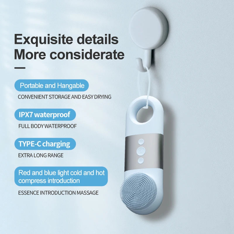 Hot and Cold Facial Cleansing Brush with Massager