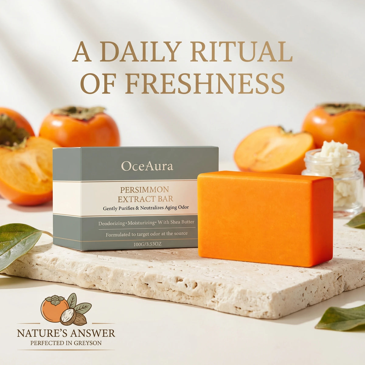 Persimmon Deodorizing Body Soap for Aging Odor