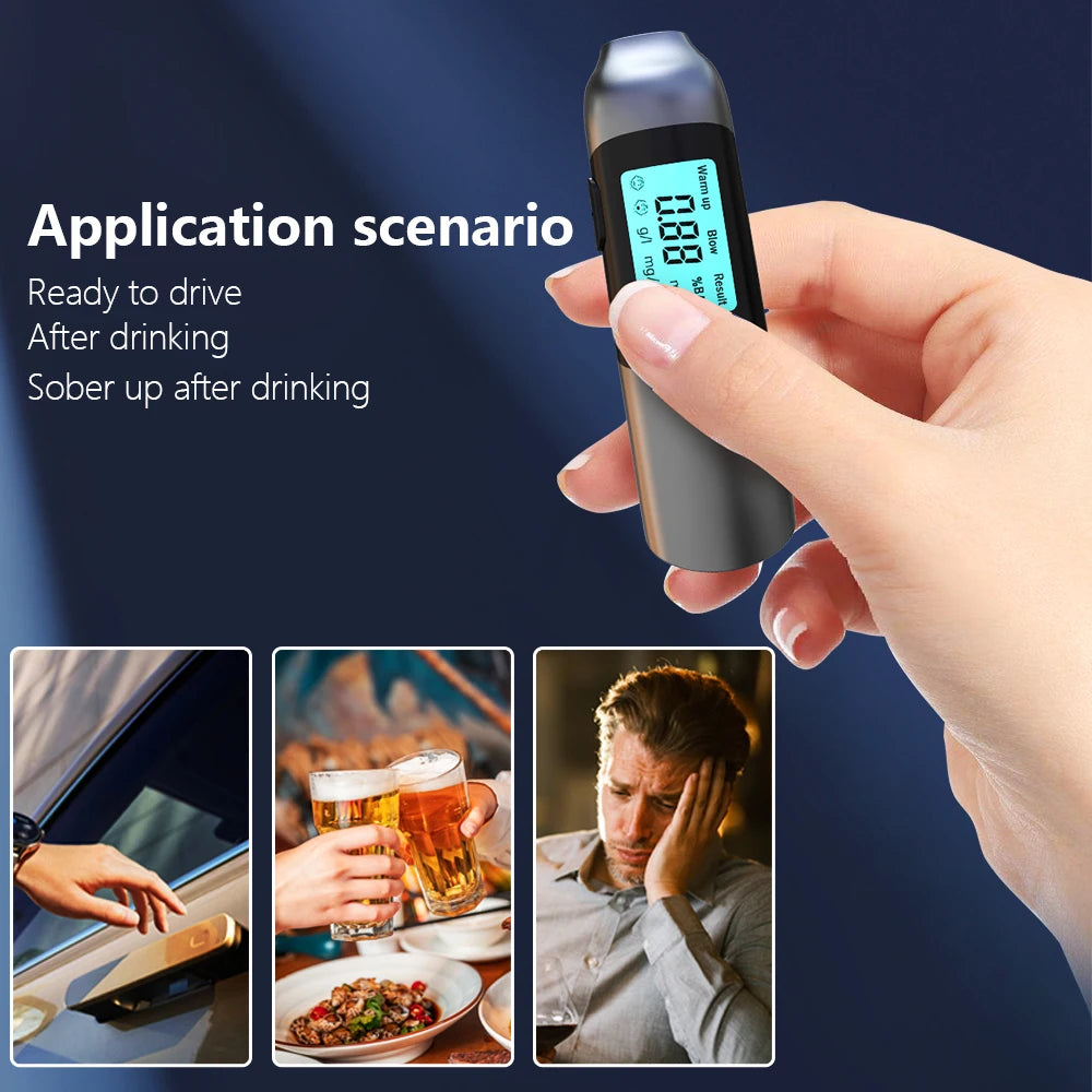 Portable Digital Breath Alcohol Tester with LCD Display