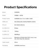 7-in-1 USB-C Hub with 4K 60Hz HDMI and Gigabit Ethernet