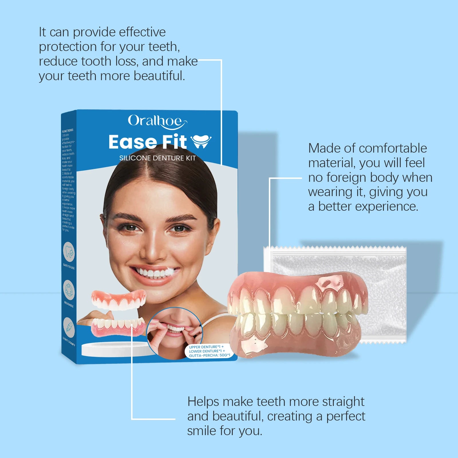Comfortable Silicone Denture Set for Natural Smile Restoration - 11
