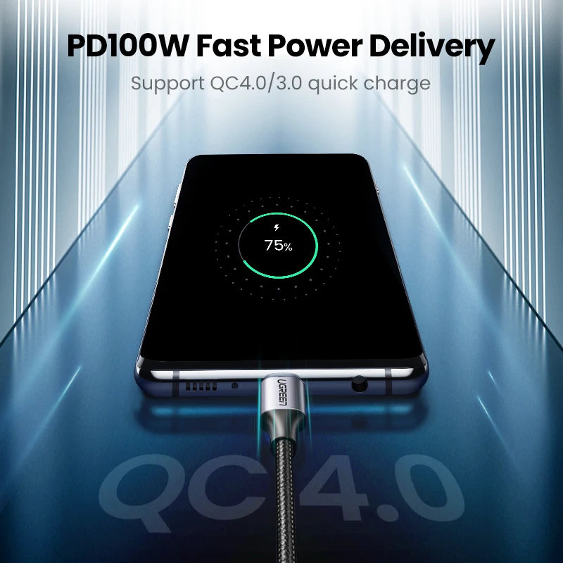 100W USB-C to USB-C Fast Charging Power Delivery Cable