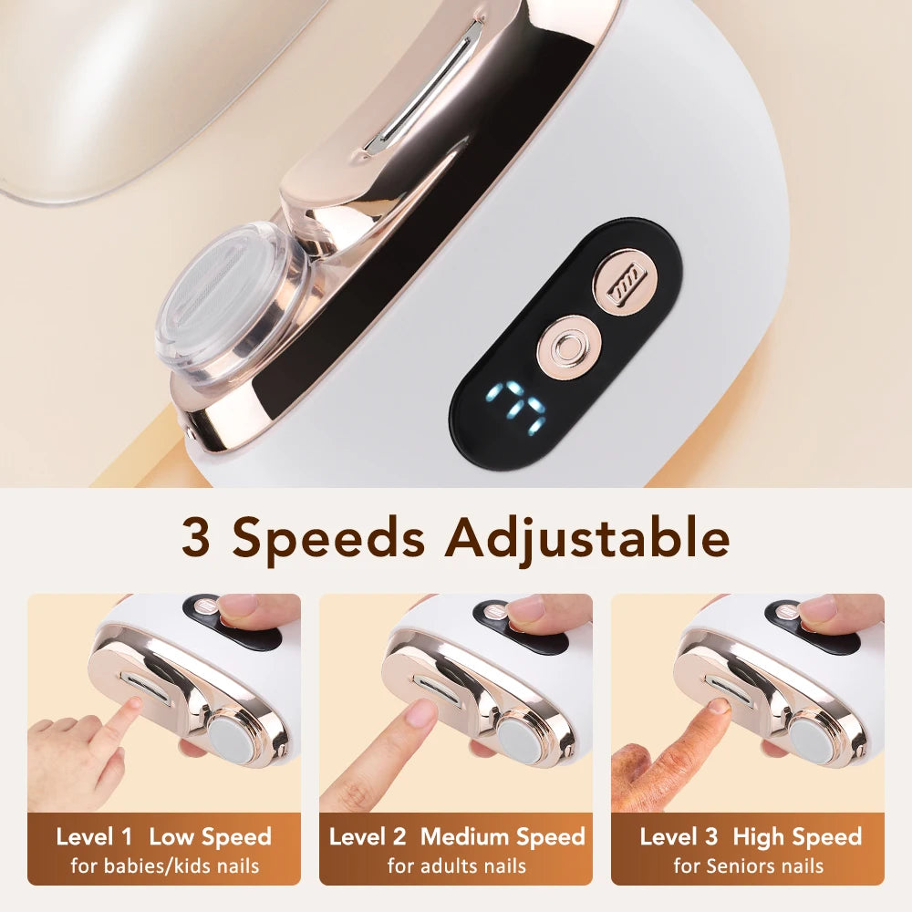 Electric Nail Clipper and Trimmer with LED Light - 3