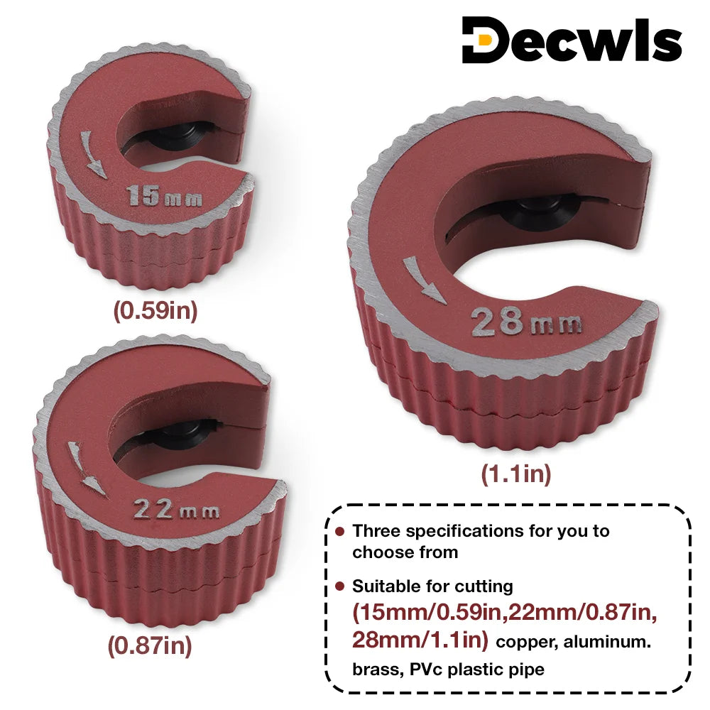 Compact Self-Locking Pipe Cutter for Copper, Aluminum and PVC