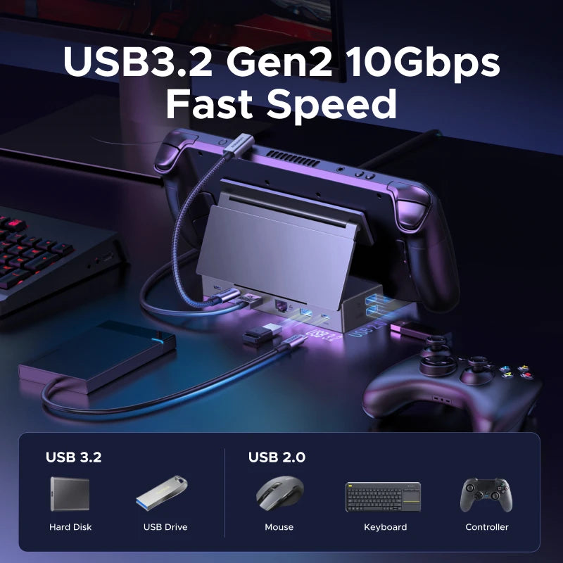 9-in-1 Docking Station for Steam Deck and Gaming Handhelds - 4