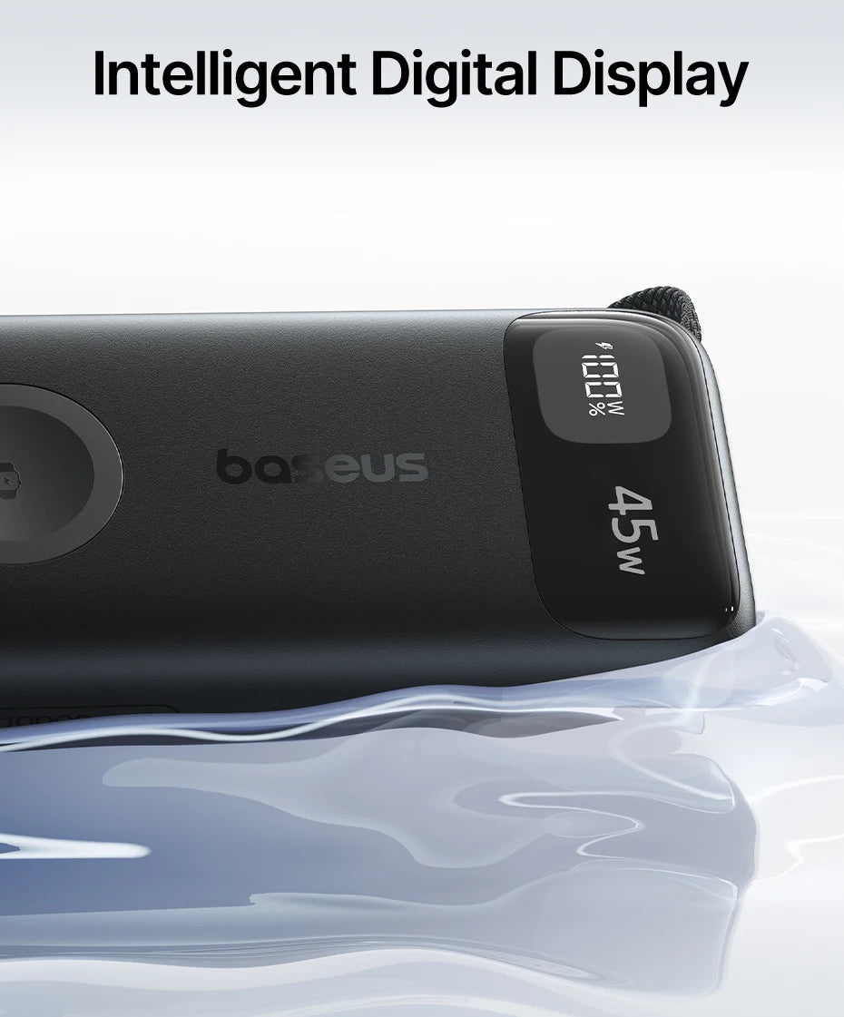45W 10000mAh Portable Power Bank with Integrated Watch Charger