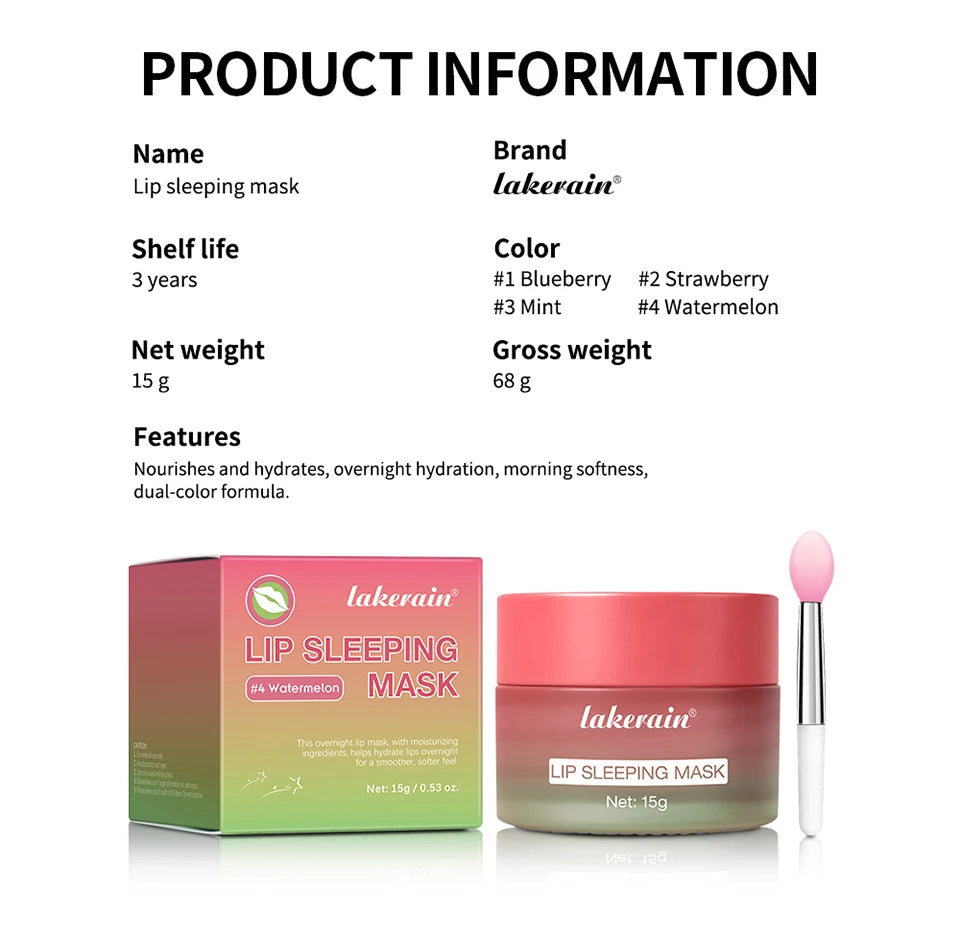 Hydrating Dual-Color Lip Sleeping Mask for Dry Cracked Lips