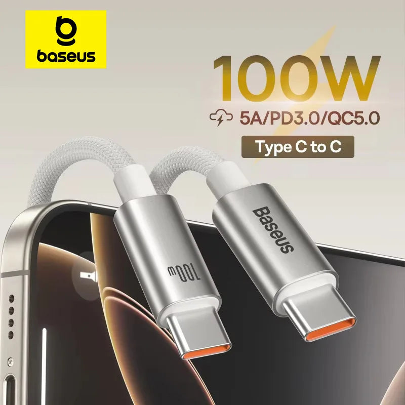 100W USB-C to USB-C Fast Charging Data Cable