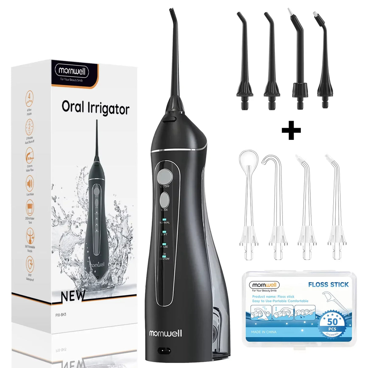 Portable Rechargeable Water Flosser for Oral Care