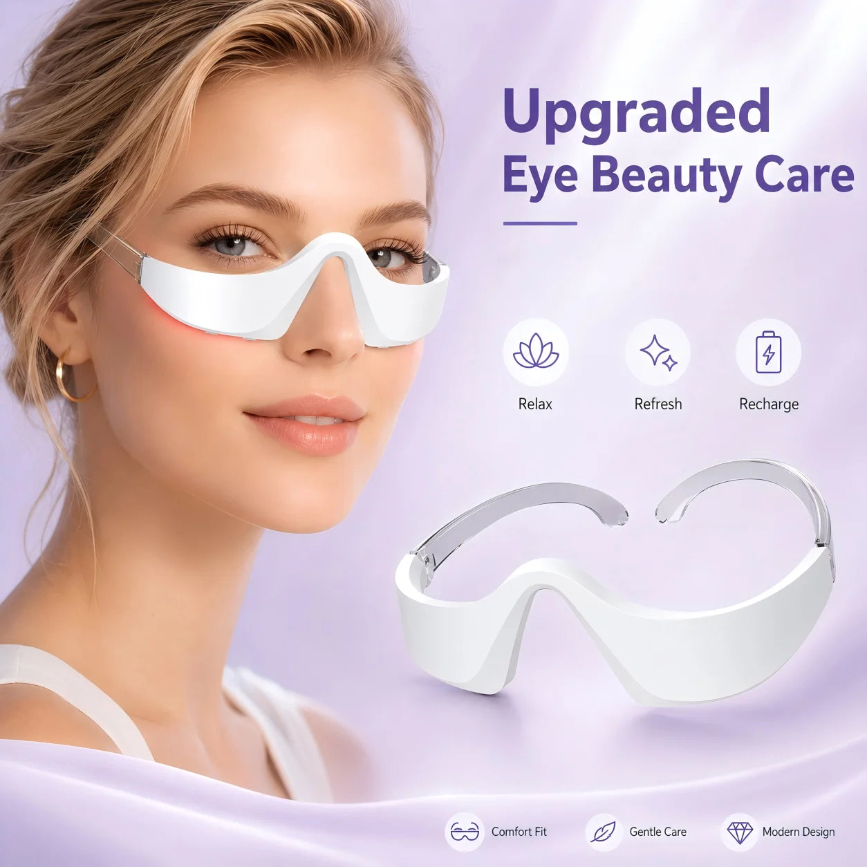 Red Light LED Eye Massager for Puffiness and Dark Circles - 8