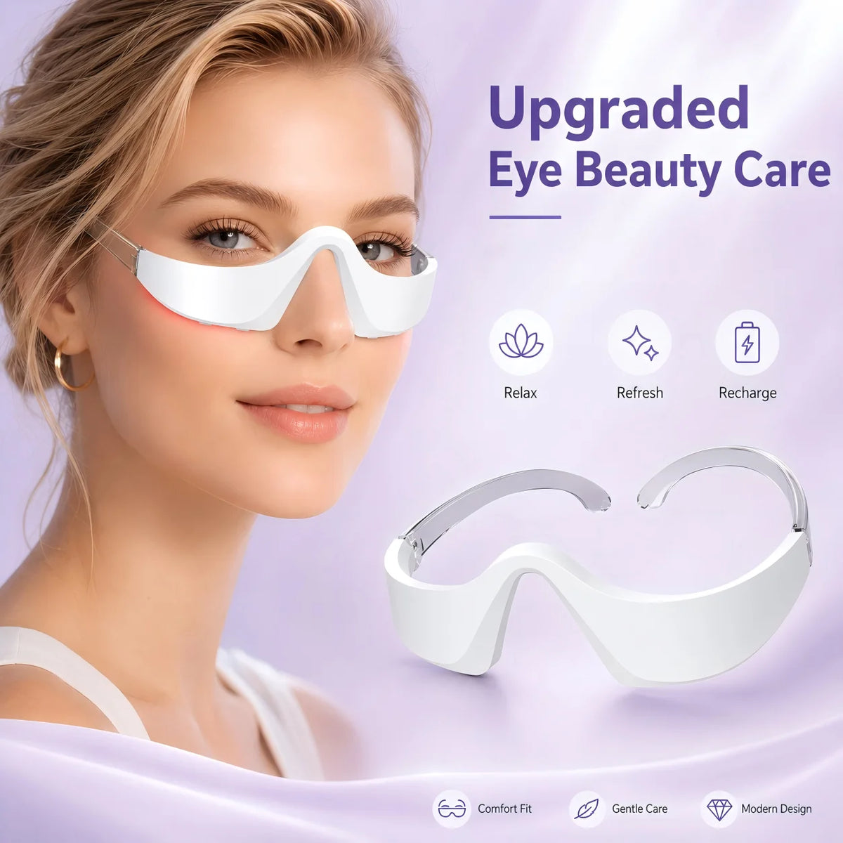 Red Light LED Eye Massager for Puffiness and Dark Circles