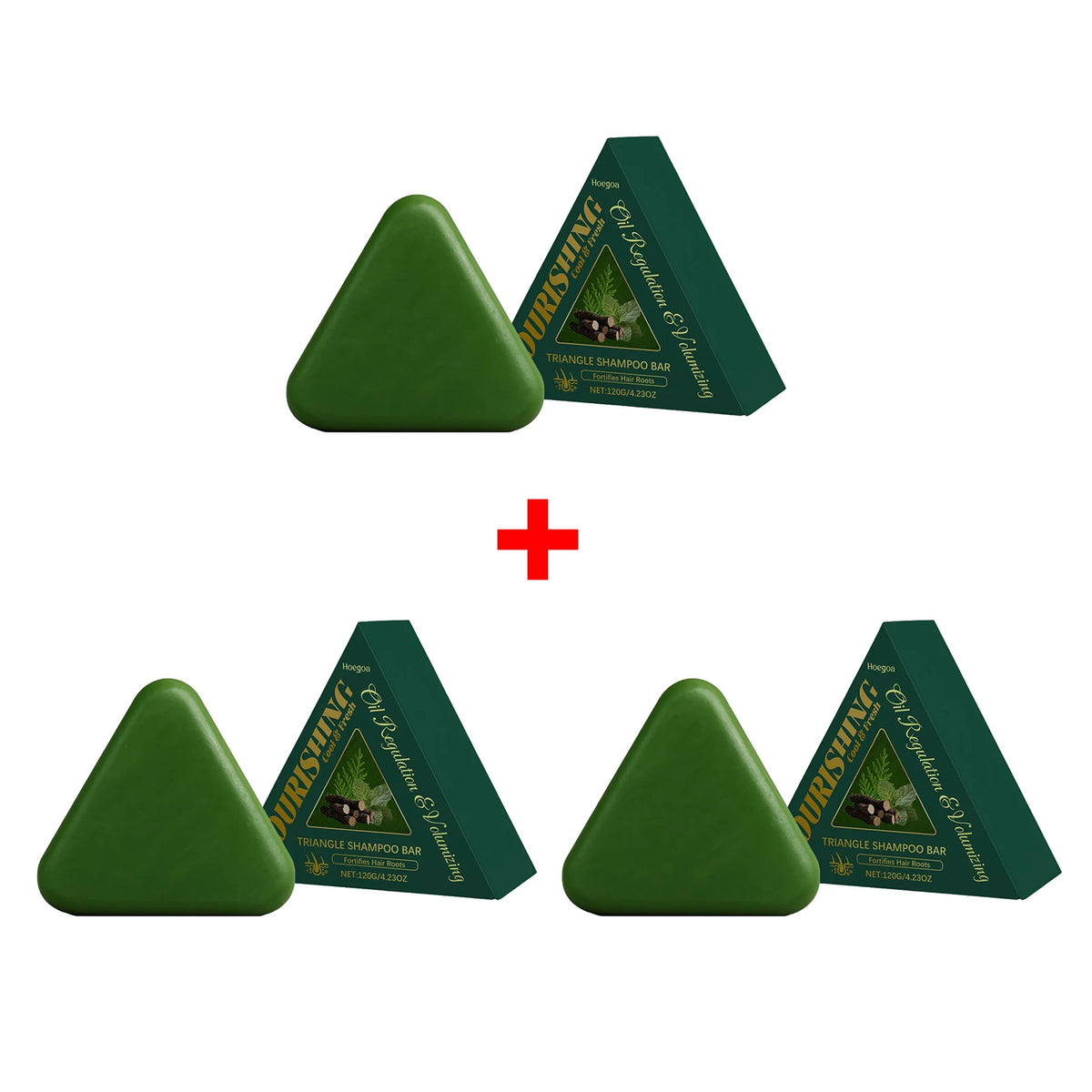 Herbal Triangle Hair Growth Shampoo Bar