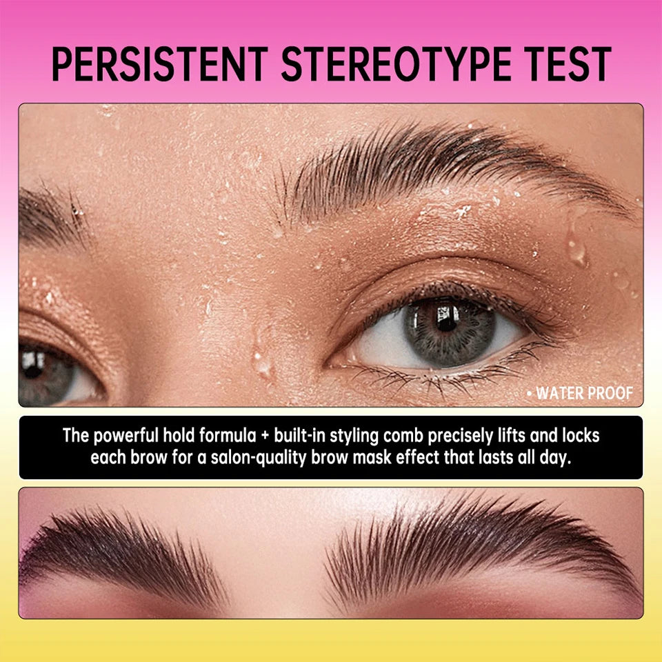 Brow Lamination Gel with Built-in Comb for Lifted Brows