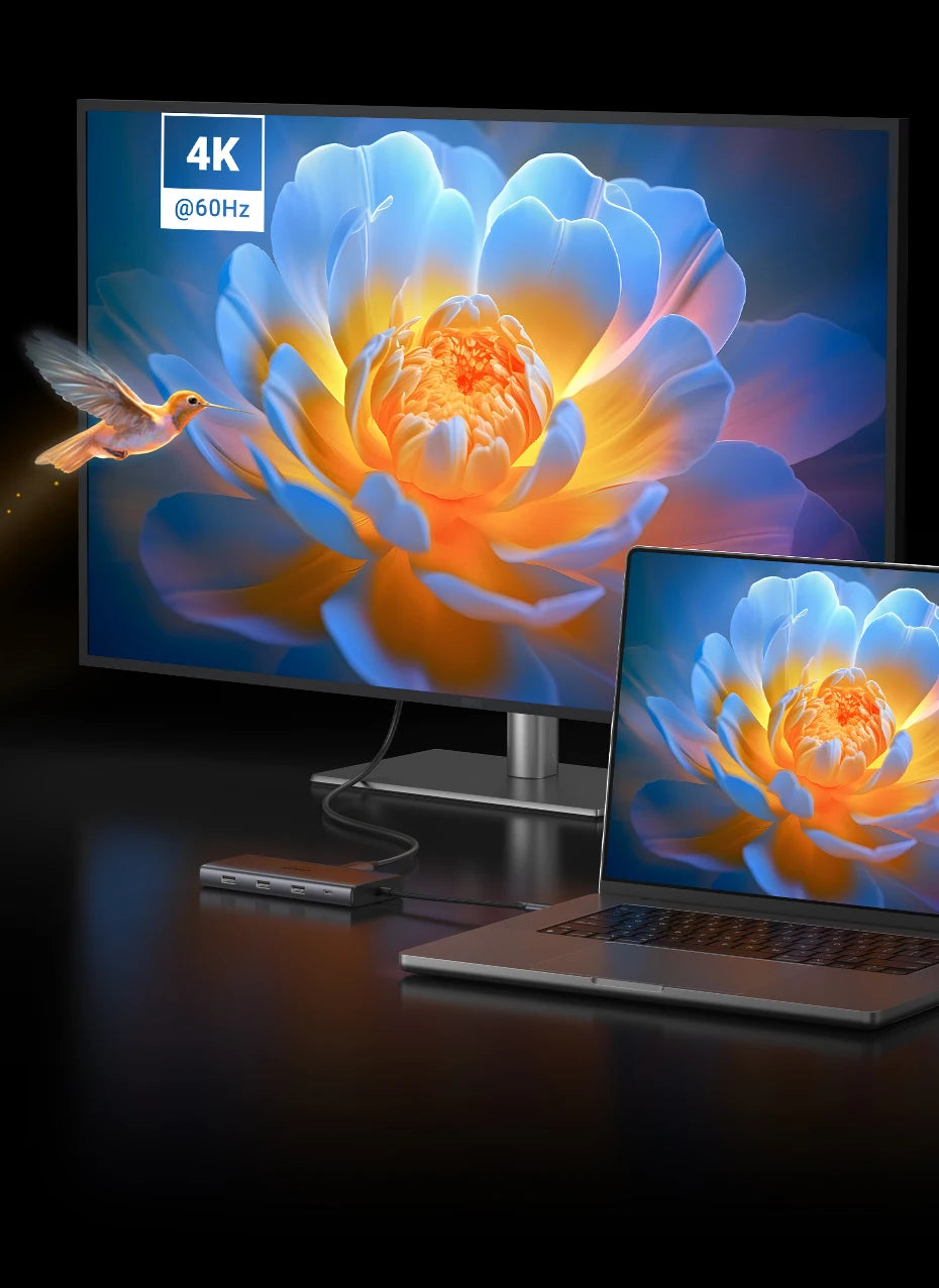9-in-1 USB-C Hub with 4K 60Hz HDMI and 10Gbps Data Transfer