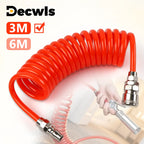 Spiral Air Compressor Hose with Quick Coupling