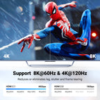 8K 60Hz HDMI Extension Cable for Monitors and Gaming Consoles