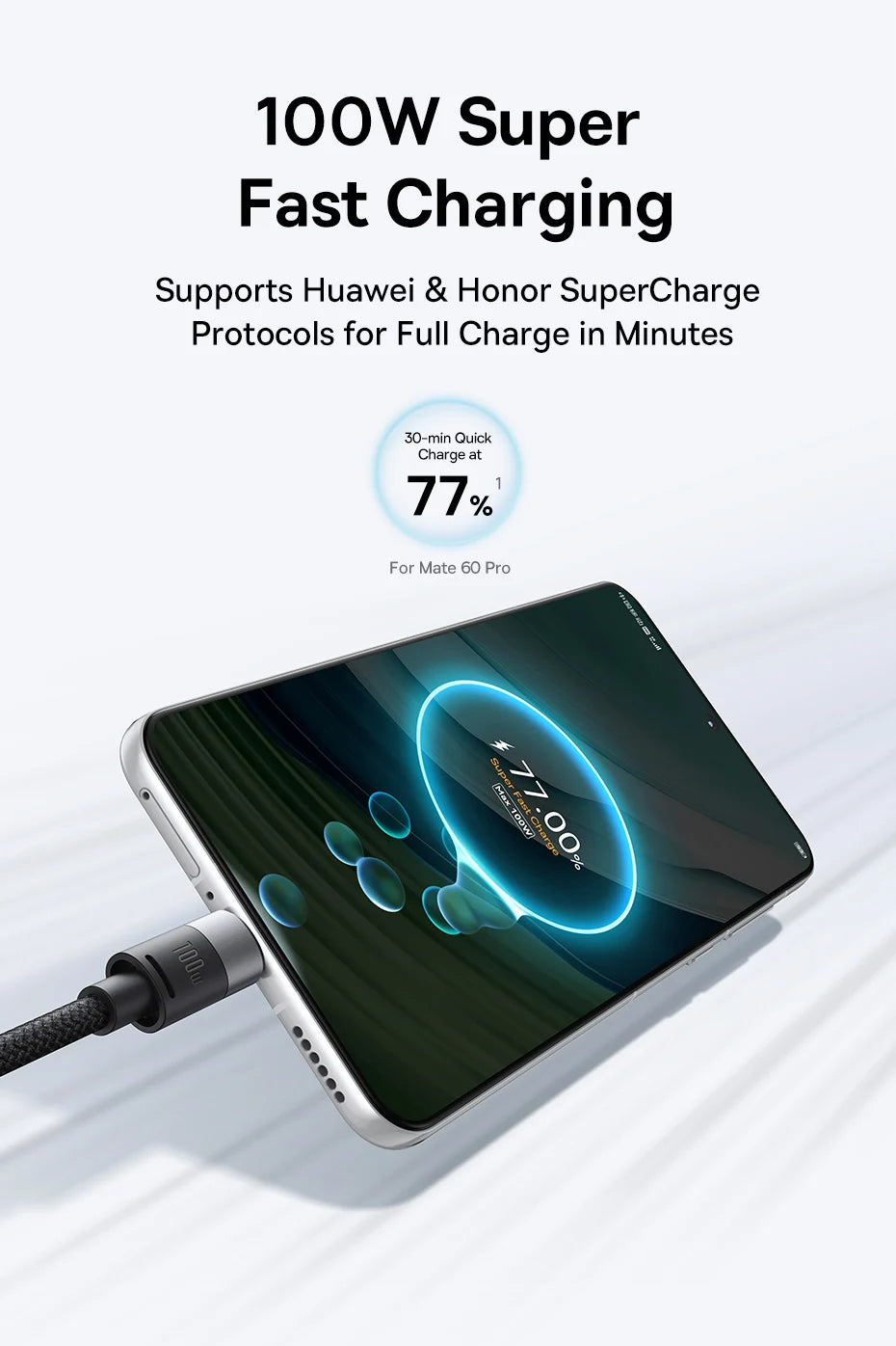 3-in-1 100W Fast Charging Cable for Phone and Laptop