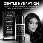 4-in-1 Instant Black Hair Dye Shampoo for Gray Coverage