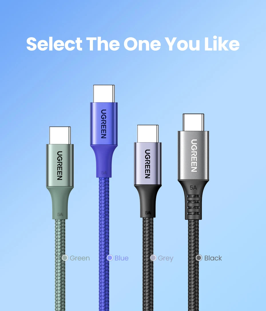 100W USB-C to USB-C Fast Charging and Data Cable