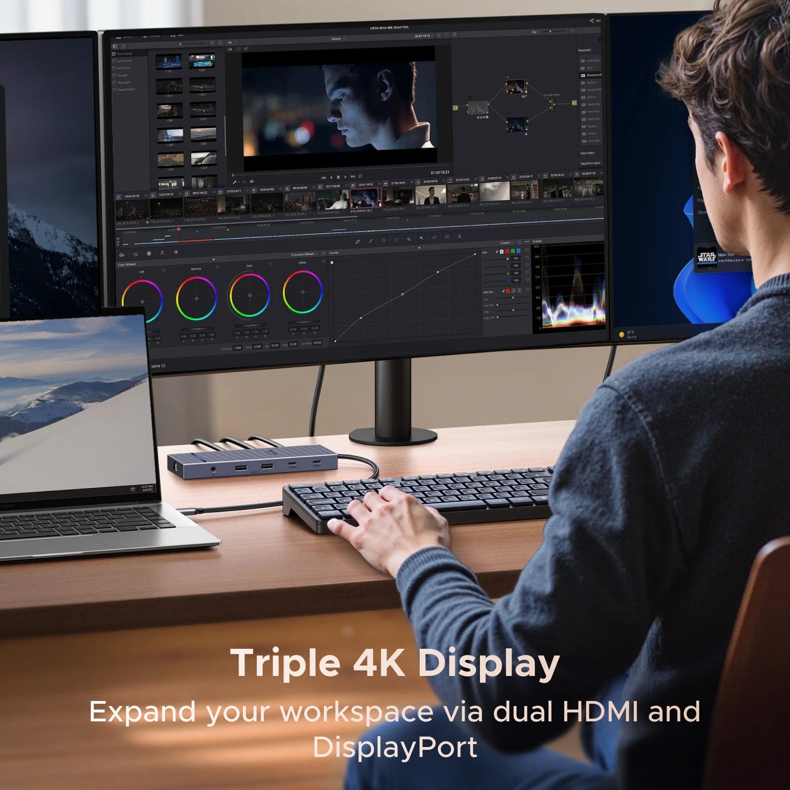 12-in-1 USB-C Triple Display Docking Station 4K 120Hz - 4