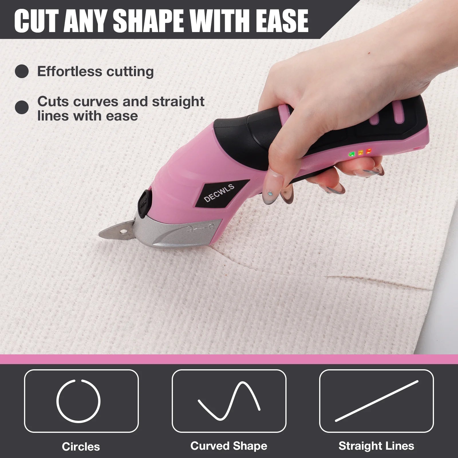 Electric Cordless Fabric Scissors for Sewing and Crafting - 4