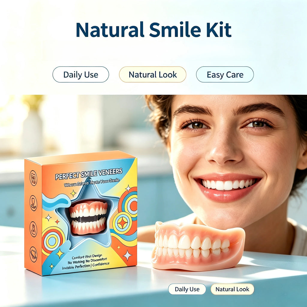 Cosmetic Temporary Veneer Teeth for Natural Smile