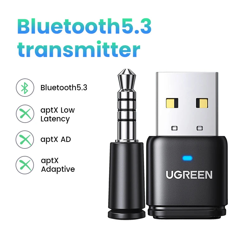 Bluetooth 5.3 Audio Transmitter for PS5 PS4 and Nintendo Switch