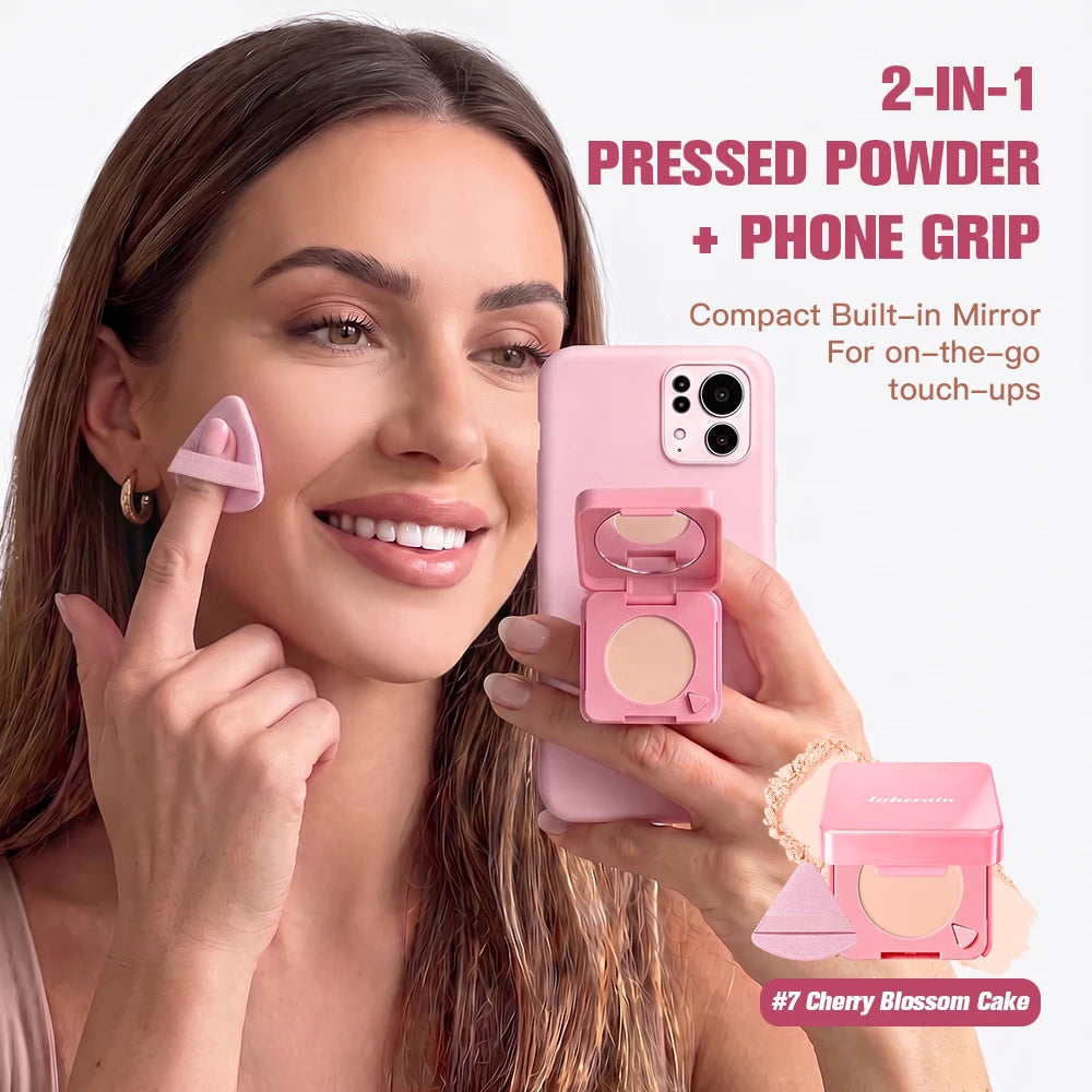 2-in-1 Matte Pressed Powder and Phone Grip with Mirror - 13