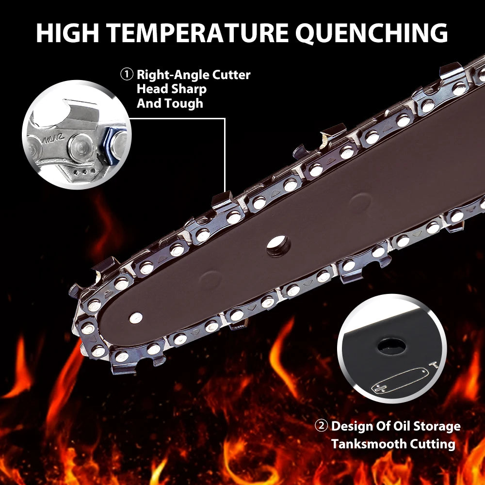 Replacement Chainsaw Chain and Guide Bar for Portable Electric Saws
