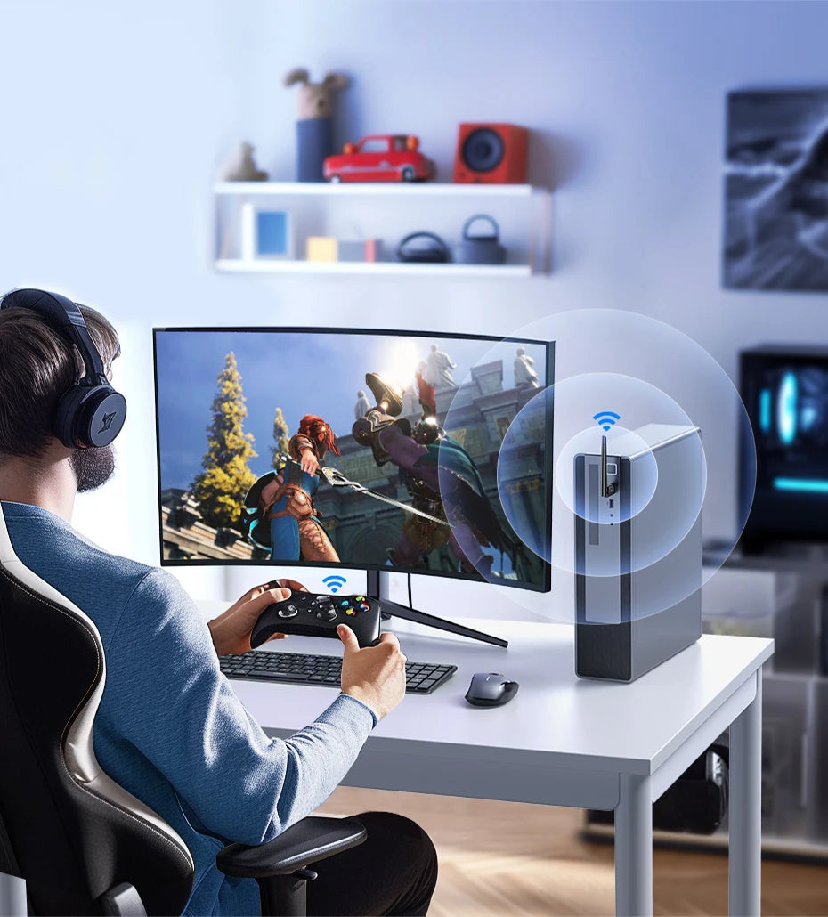 Bluetooth 5.4 USB Adapter for PC Wireless Connectivity