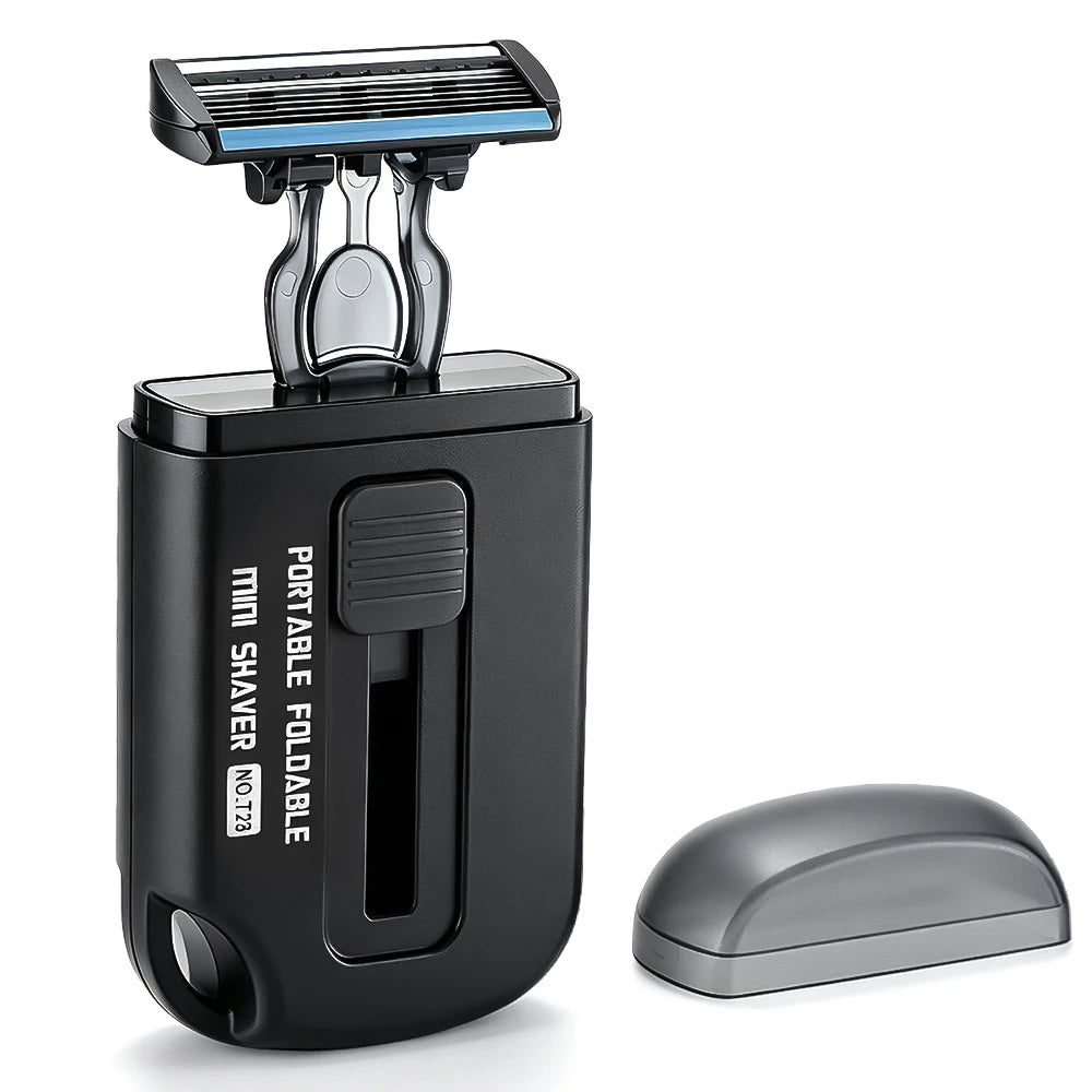 Portable Retractable Manual Travel Shaver