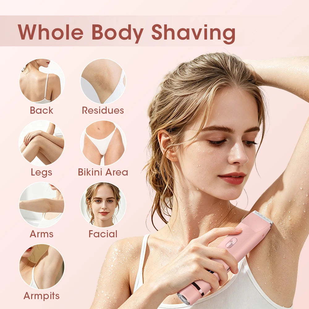 Waterproof Electric Shaver and Hair Trimmer for Women - 7