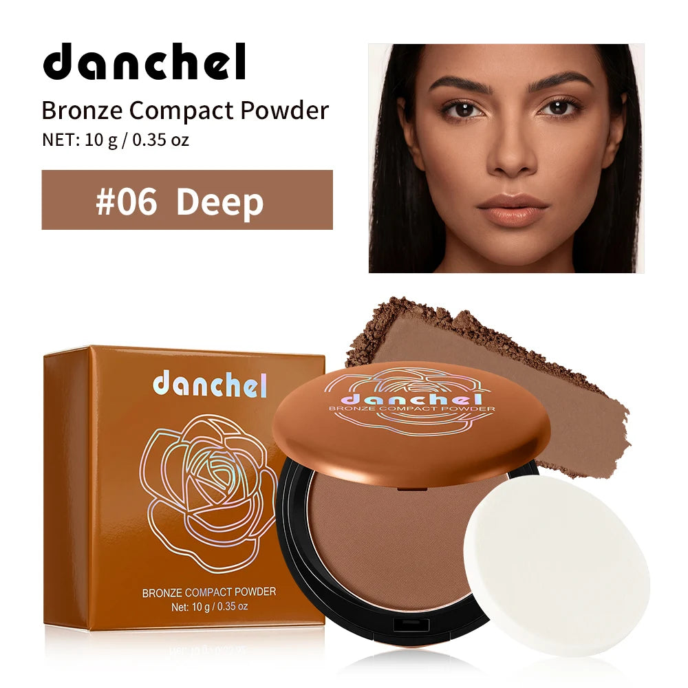 Matte Bronzer Compact Powder for Natural Sun-Kissed Glow - 23