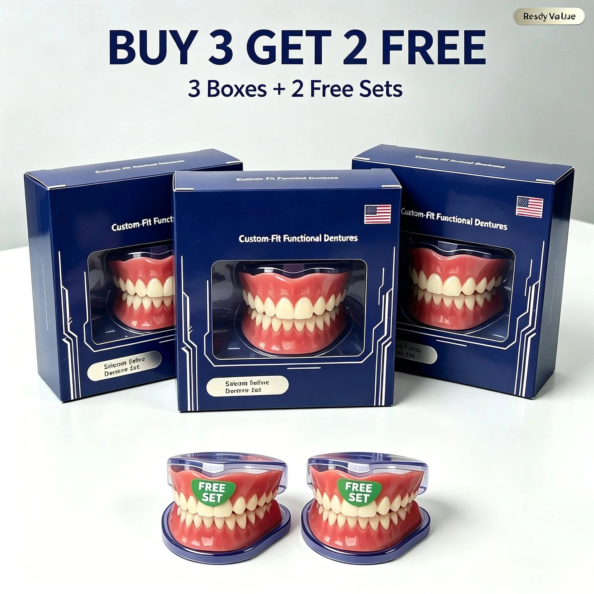Full-Mouth Silicone Denture Set for Natural Smile - 13