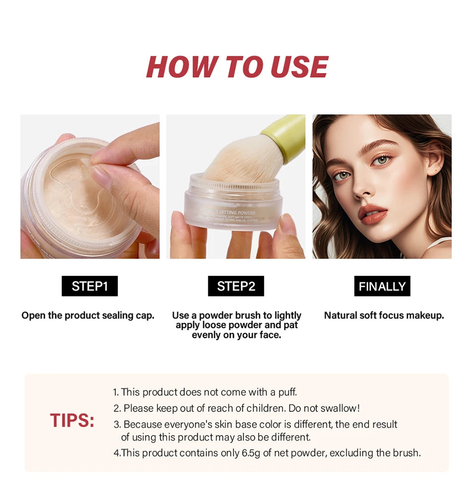 Matte Oil-Control Setting Powder for Flawless Makeup - 13