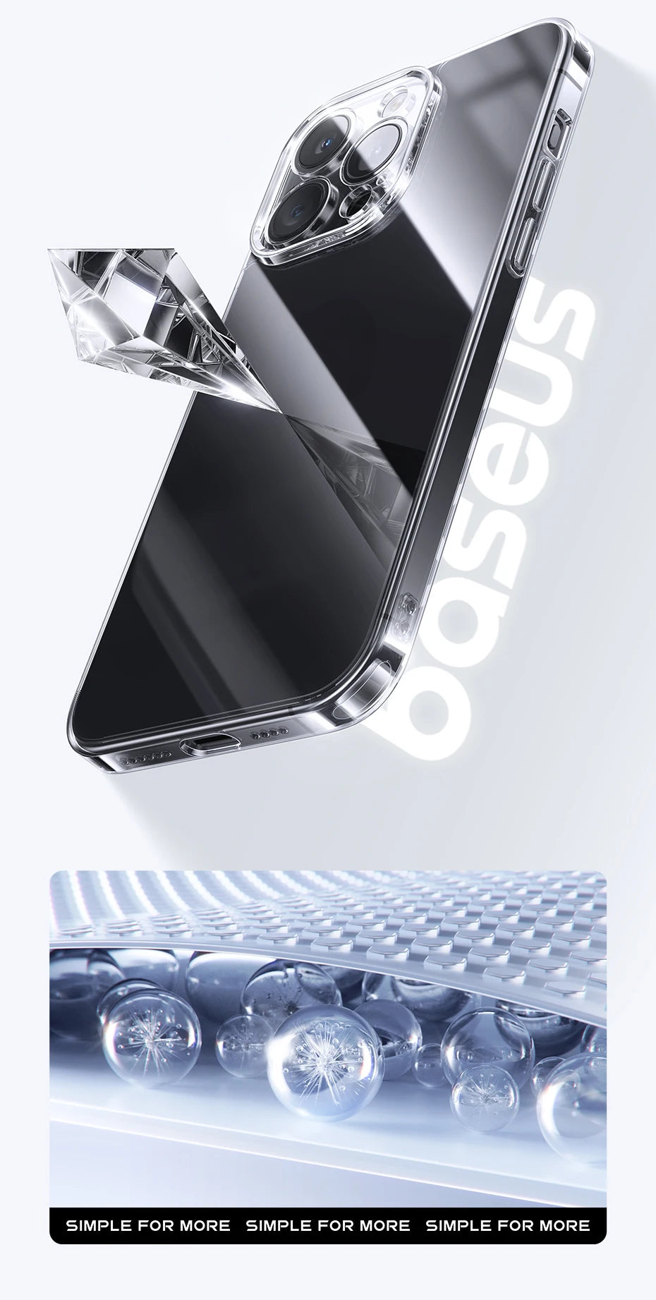 Clear Corning Glass Protective Case for iPhone 16 and 17 Pro Max - 15