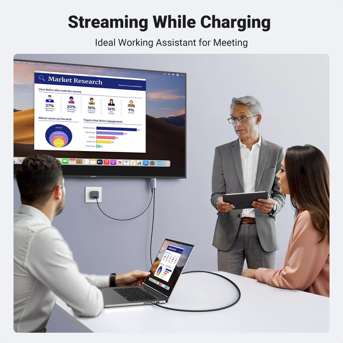 4K USB-C to HDMI Adapter with 100W PD Fast Charging