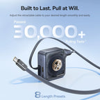 100W GaN Fast Charger with Retractable USB-C Cable