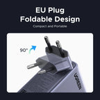 160W GaN Fast Charger with Smart Display and Retractable Cable