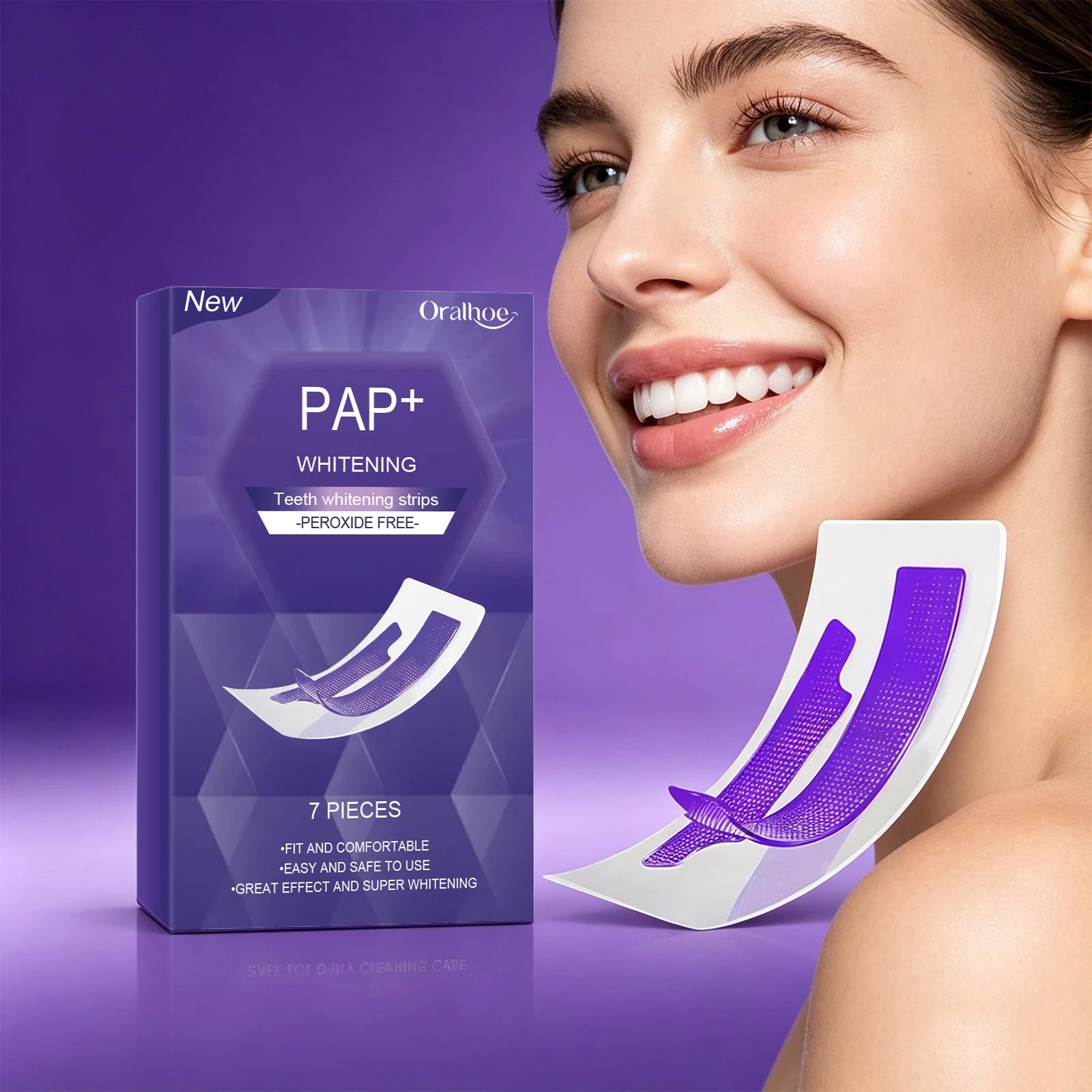 Gentle Peroxide-Free Teeth Whitening Strips - 3