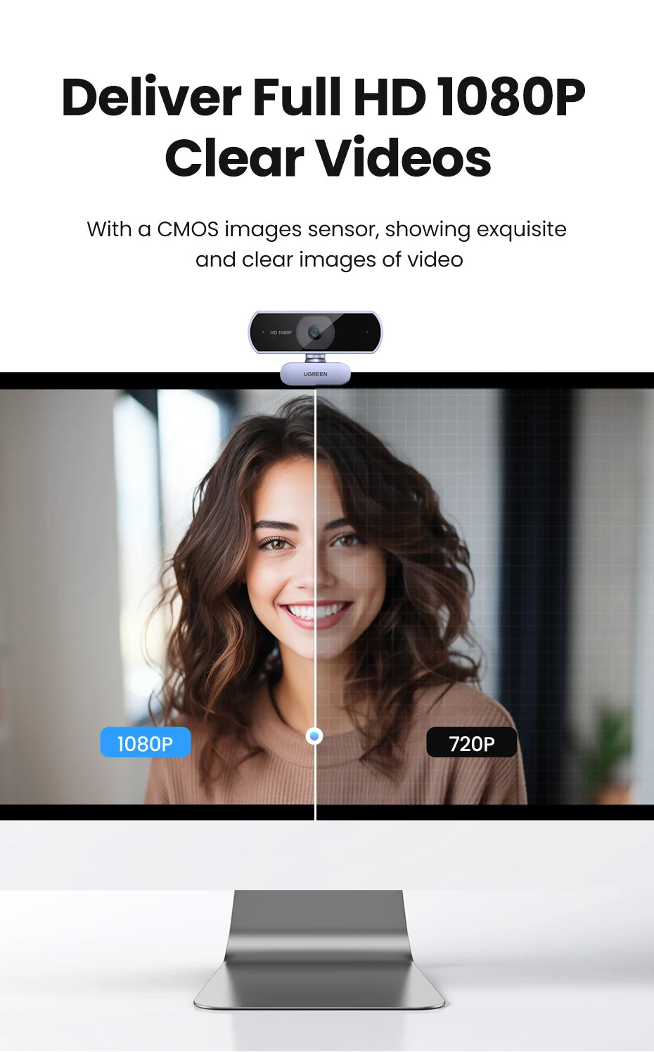 1080P HD USB Webcam with Dual Microphones for Laptop and PC - 22
