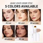 Color-Adapting Foundation Stick with Built-in Blending Brush