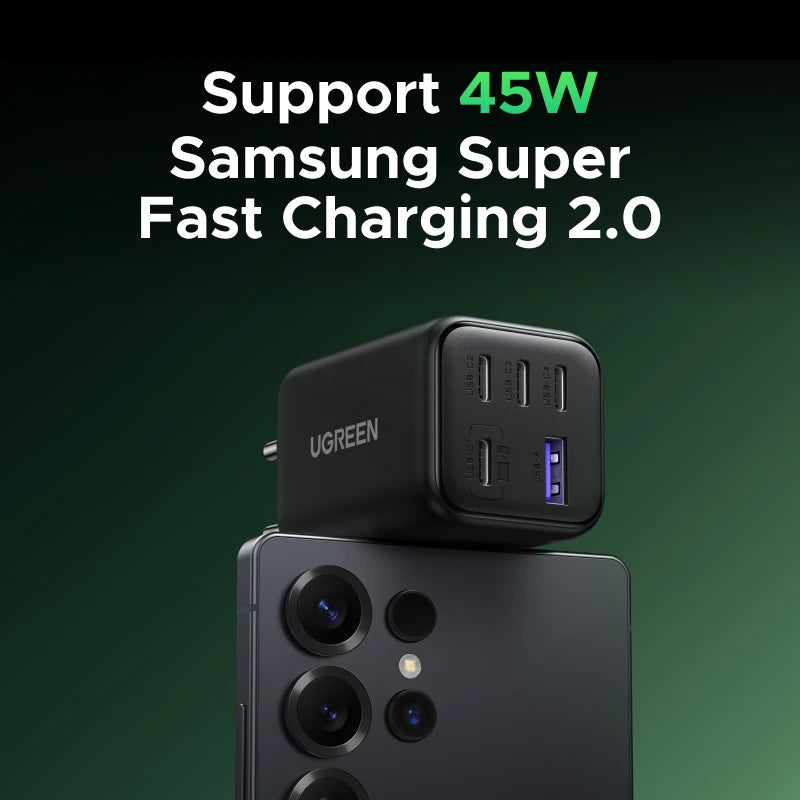 45W GaN Fast Wall Charger with 5 USB Ports