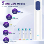 Rechargeable Electric Toothbrush with 5 Modes and 4 Brush Heads