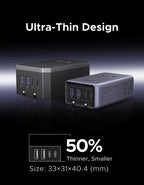 45W GaN Universal Travel Adapter with 4 Ports