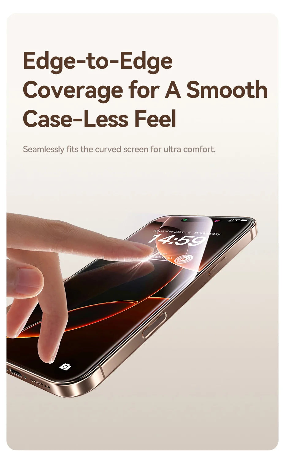 Bezel-Less Tempered Glass Screen Protector for iPhone - 12
