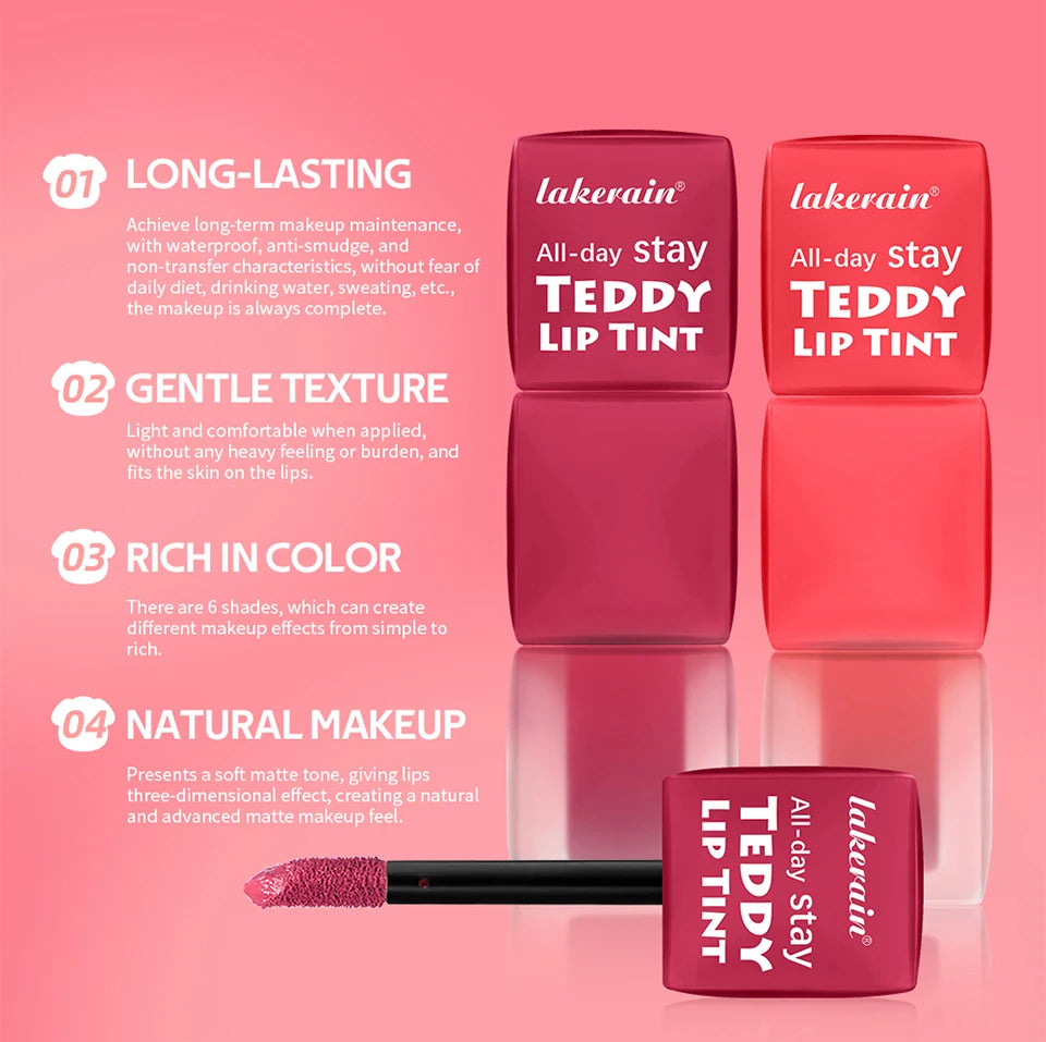 Waterproof Long-Lasting Matte Teddy Lip Tint