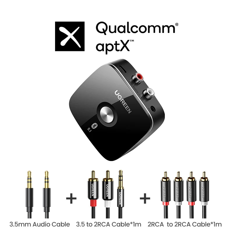 Bluetooth 5.1 aptX HD Audio Receiver for Wired Speakers